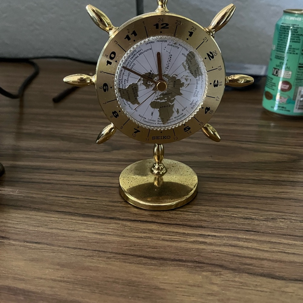 Seiko Gold Nautical Wall Clock